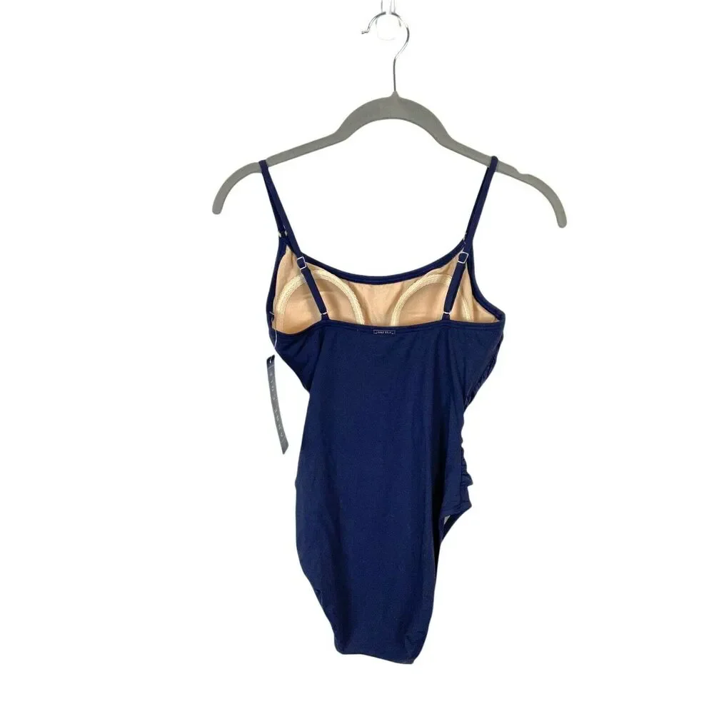 Anne Cole Swimsuit Womens Size 8 Navy Blue Adjustable One Piece MSRP 118 New